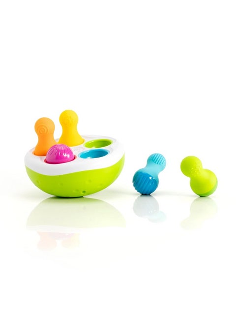 Fat Brain Toys F248 Fat Brain SpinnyPins, Kids Preschool, Spinning and Sorting Building Sets, Early Development Toy for Babies Aged 18 Months and Older, Multicoloured