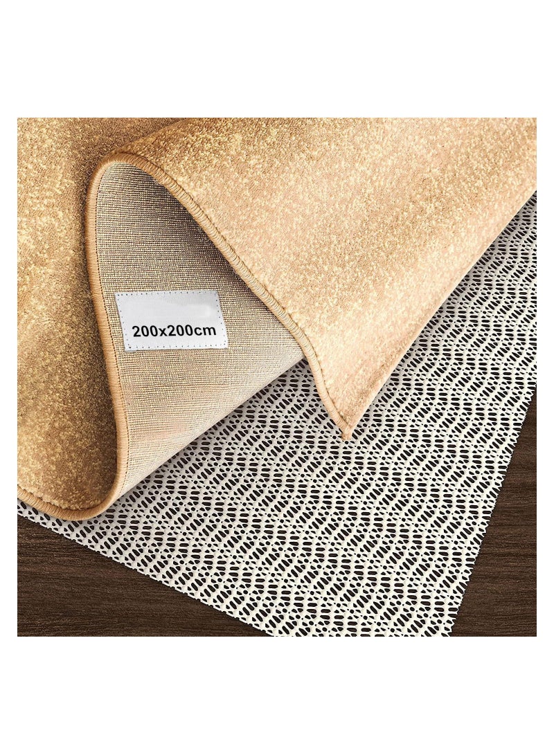 Anti Slip Rug Gripper 200x200cm Large Non Slip Mat (1 Pack)- Anti Slip Rug Underlay, Rug Grippers for Laminate Floor - Rug Anti Slip Underlay, Multipurpose Anti Slip Mat  - Image 1