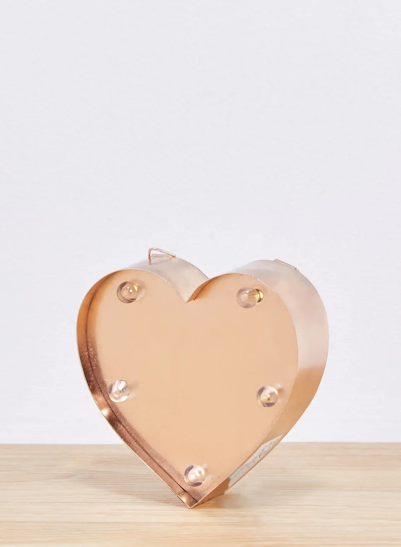 Typo Rose Gold Heart Mini Marquee Letters