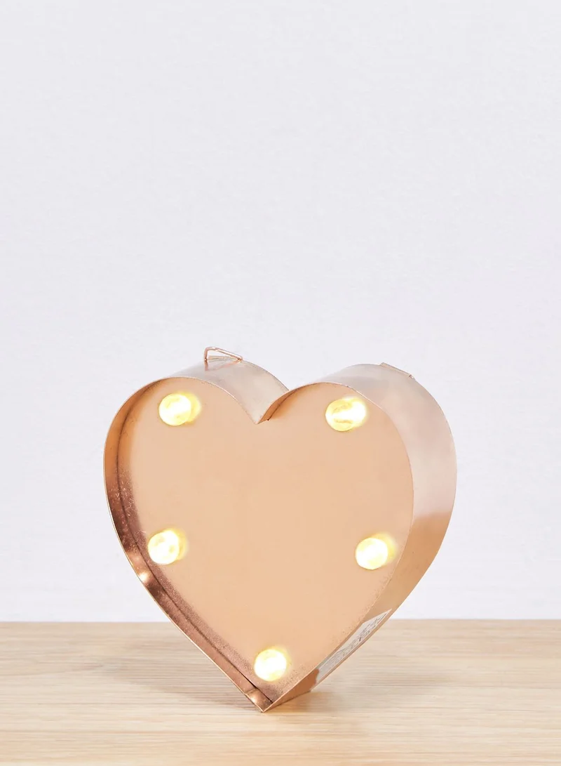 Typo Rose Gold Heart Mini Marquee Letters