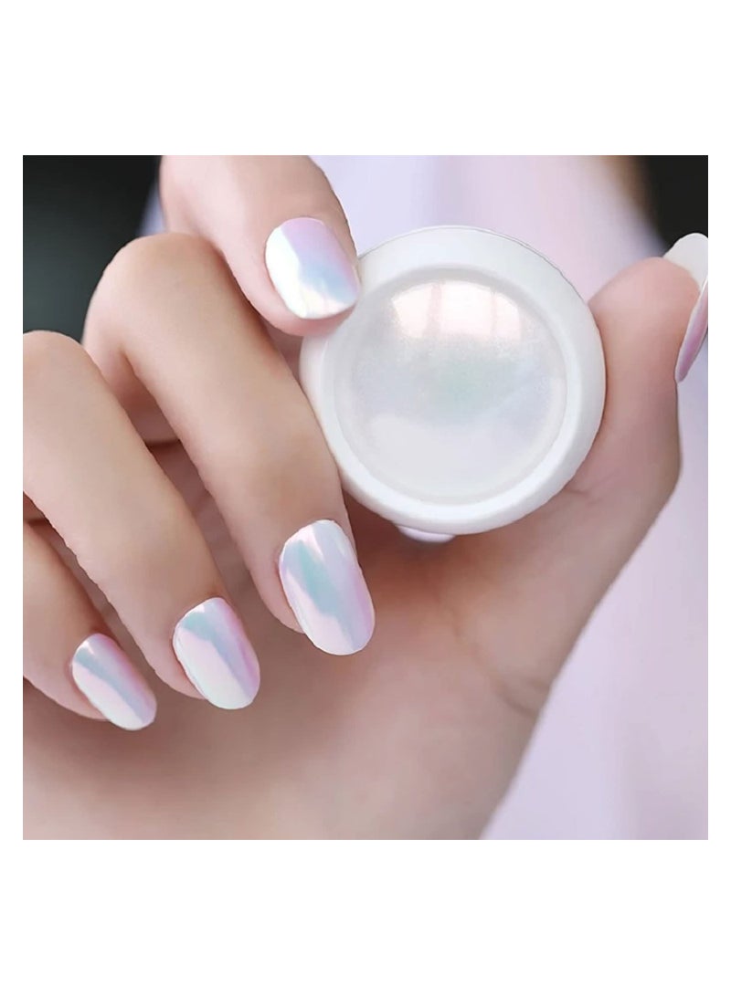 Aurora Chrome Nail Powder Set - 6 Pack Iridescent Glitter for Gel Polish, Mirror Effect Pigment, Nail Art Decoration Supplies for Women’s Manicure and Nail Design. - Image 4