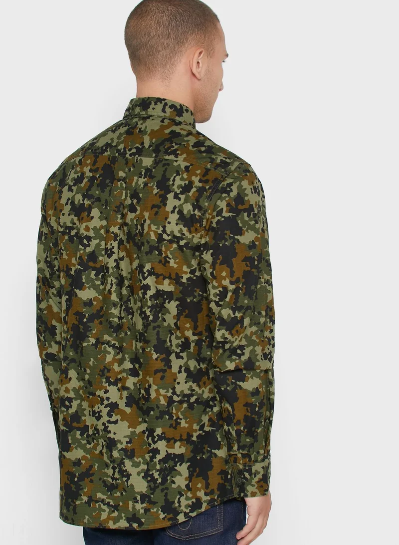 Barbour International Hex Camo Relaxed Shirt