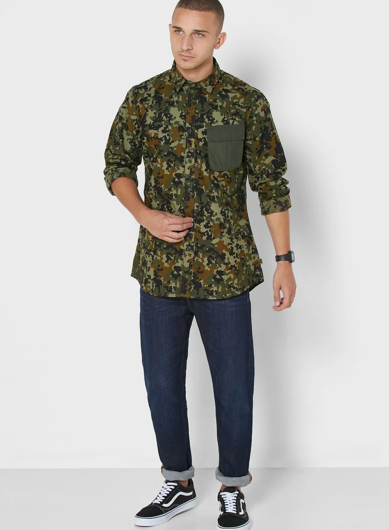 Barbour International Hex Camo Relaxed Shirt
