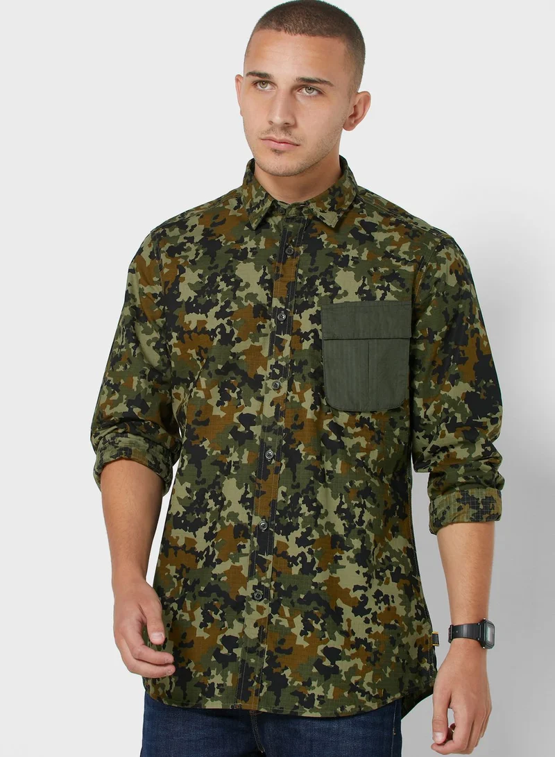 Barbour International Hex Camo Relaxed Shirt