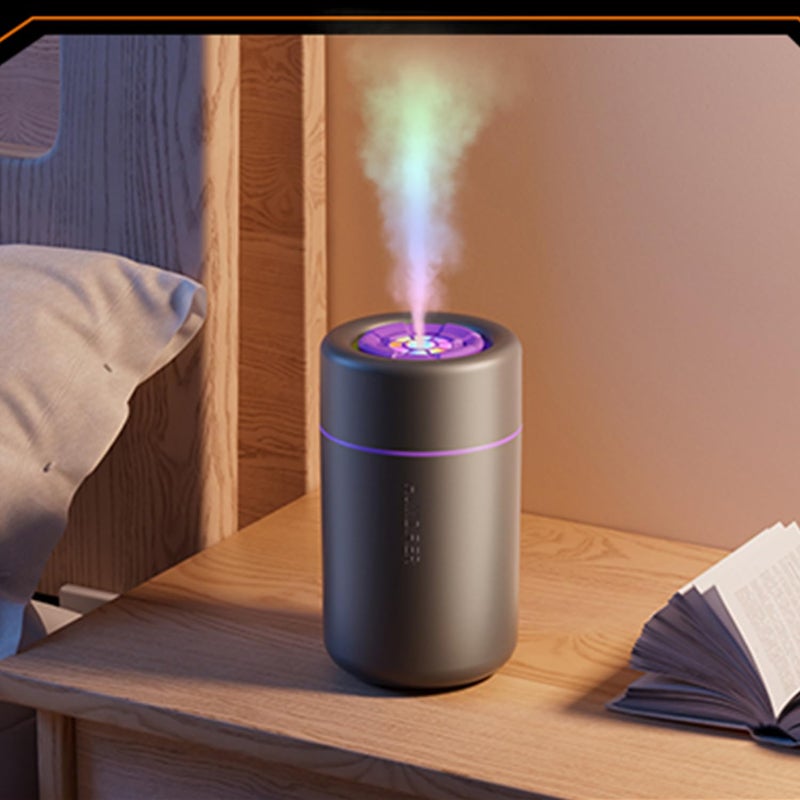 KISSWILL Mini Humidifier, USB Personal Desktop Humidifier for RV, Office, Bedroom etc. Auto Shut-Off, 2 Mist Modes, Super Quiet (Black) - Image 2
