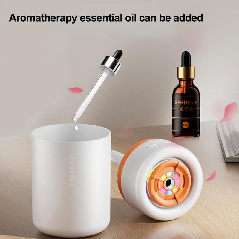 KISSWILL Mini Humidifier, USB Personal Desktop Humidifier for RV, Office, Bedroom etc. Auto Shut-Off, 2 Mist Modes, Super Quiet (Black) - Image 5