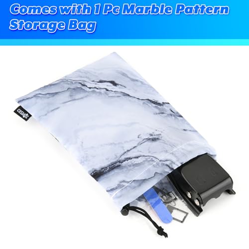 Cosmos Universal Sim Card Cutter, 2 in 1 Standard SIM/Micro SIM Card Cutter with Adapters and Eject Pin for Smartphone, Cell Phone, Mobile Phone, with 1 Pc Marble Pattern Storage Bag - Image 4