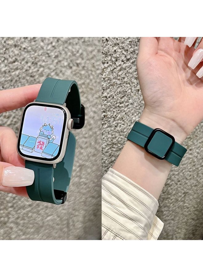 إسكدنيا For Huawei Watchfit3 Watch With Silicone Magnetic Fit2 Square Buckle Wristband Fit Fashion Elegant-Color:Burgundy - Applicable To: Fit2 Vitality/fashion/elegant Style - Image 2