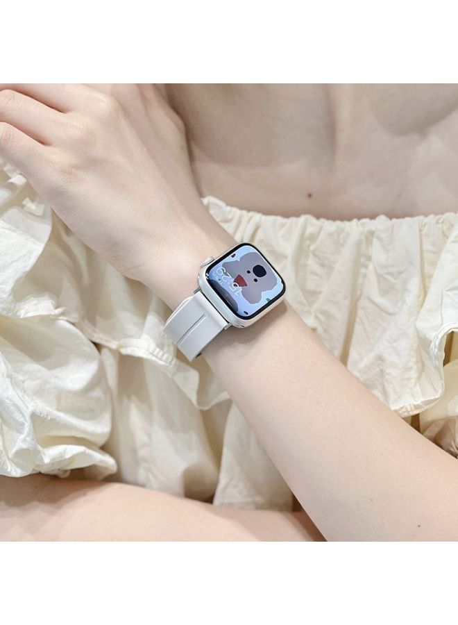 إسكدنيا For Huawei Watchfit3 Watch With Silicone Magnetic Fit2 Square Buckle Wristband Fit Fashion Elegant-Color:Burgundy - Applicable To: Fit2 Vitality/fashion/elegant Style - Image 3