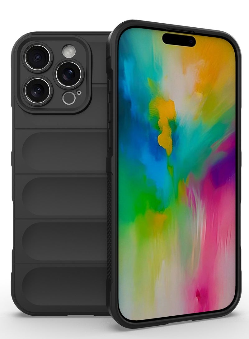 Phone case cover Magic Shield TPU + Silicone Shockproof Phone Case For Iphone 16 Pro Max (Black) - Image 1