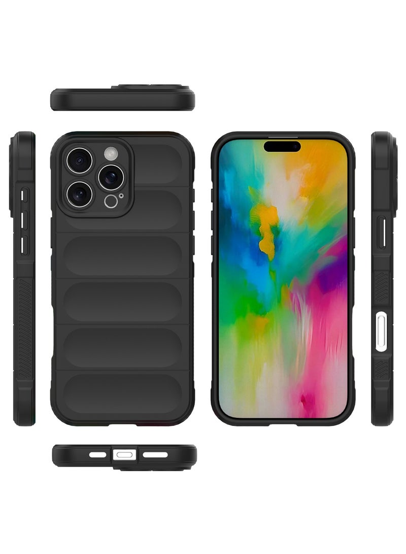 Phone case cover Magic Shield TPU + Silicone Shockproof Phone Case For Iphone 16 Pro Max (Black) - Image 3