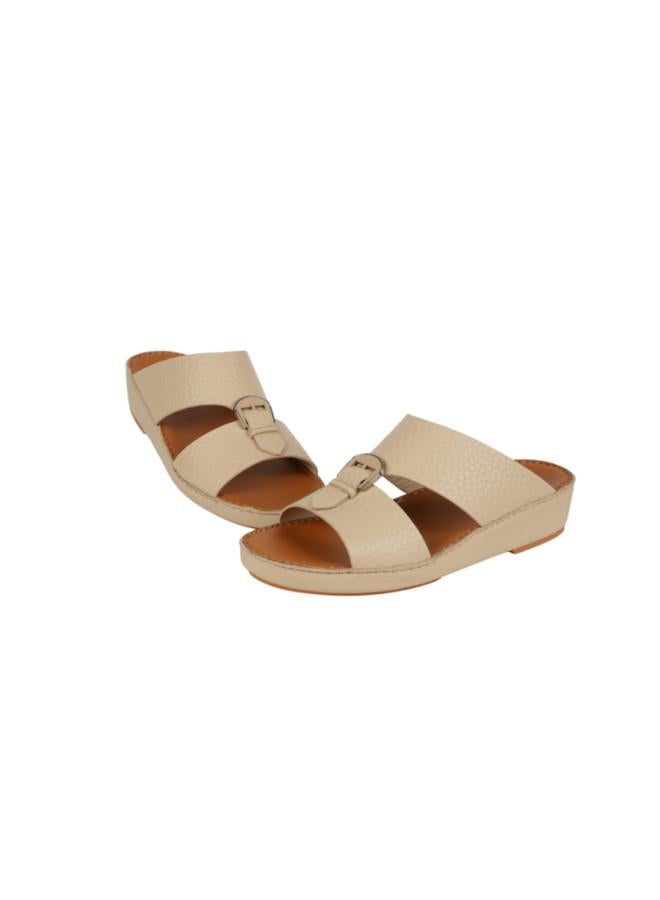 barjeel uno 008-3712 Barjeel Uno Mens Arabic Sandals BS 34 Beige  - Image 3