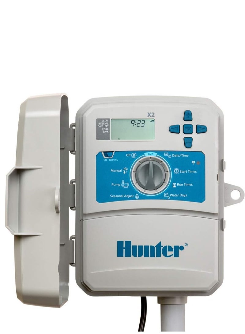 HUNTER شركة هانتر هانتر إندستريز جهاز التحكم في الري الخارجي هيدراوايز X2 4 محطات (X2-400) - Image 1