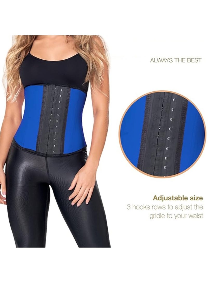 DubaiGallery مدرب الخصر للنساء كورسيه لاتكس تحت الصدر مشد شكل الساعة الرملية 3 خطافات - Image 2