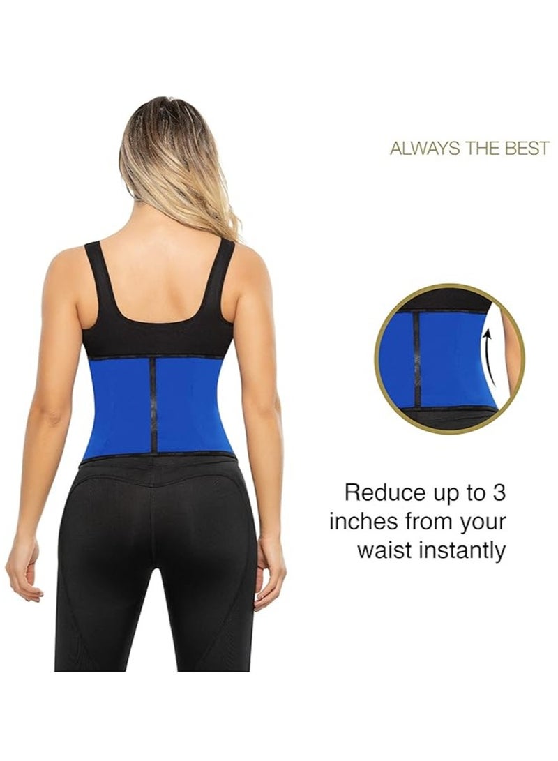 DubaiGallery مدرب الخصر للنساء كورسيه لاتكس تحت الصدر مشد شكل الساعة الرملية 3 خطافات - Image 3