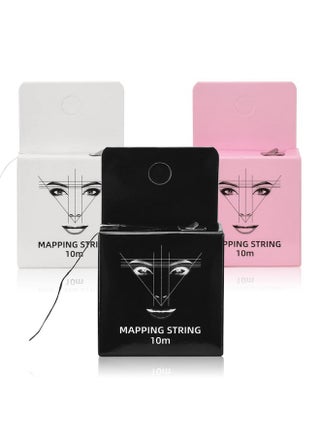 Eyebrow Mapping String 3 Pack Preinked 10M(32Ft) Microblading String For Brow Marking 3 Colors Black White Pink Measuring String For Eyebrow Makeup - pzsku/Z62EDBFF08AC8978B9D93Z/45/_/1721980822/078ca27a-8dec-49ef-94d5-47e2125f6613