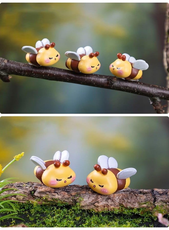 AKV Mini Resin Bees, Cute Mini Bees for Crafts Dollhouses Garden Birthday Party Table Decor, Cartoon Tiny Bees Figurine for Car Dashboard Decorations, Bee Gifts for Women (15Pcs with Luggage) - Image 5