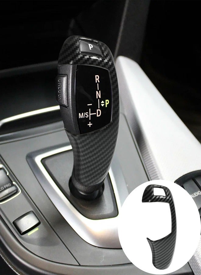 SUJADE YAKEFLY Carbon Fiber Car Gear Shift Knob Cover,Car Sticker Decals Gear Shift Knob Cover,Carbon Fiber Pattern for F20 F30 F31 F34 X5 F15 X6 F16 X3 F25 X4 F26 F1 Accessories - Image 1