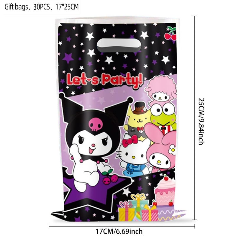 Losede 30pcs Birthday Party Gift Bags (2 Pack) - Black, 6x9 inches - Cartoon Theme - Gift Bags - Party Supplies - Image 4