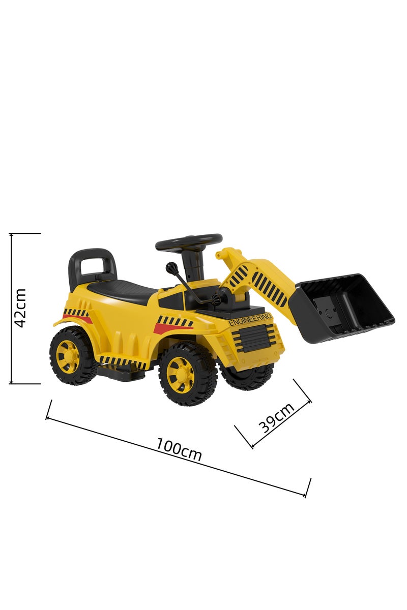 NEWLAN Children's ride-on excavator toy car, yellow construction excavator, suitable for indoor and outdoor play. Fun children's ride-on toy car. - Image 5