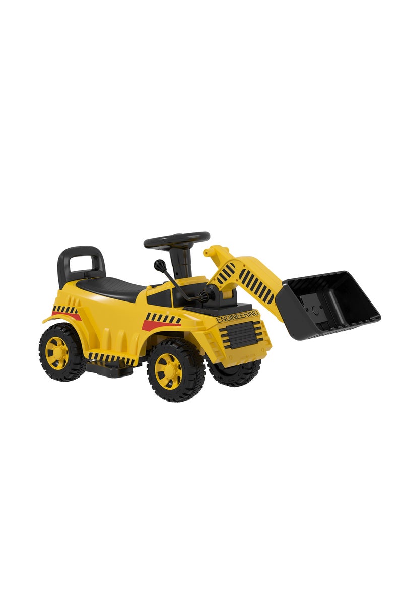 NEWLAN Children's ride-on excavator toy car, yellow construction excavator, suitable for indoor and outdoor play. Fun children's ride-on toy car. - Image 4