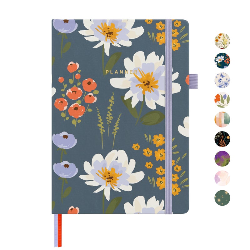 &And Per Se And Per Se Undated Planner â€“ A5 Weekly & Monthly Goal Planner for 72 Weeks (1.5 Years) â€“ Hardcover with Monthly Tab Stickers, Back Pocket & Habit Tracking (Garden Flowers) - Image 1