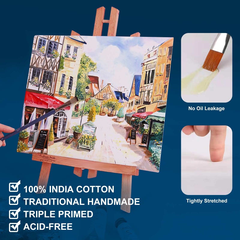 Artkey Large Canvases for Painting 36x48 Inch 2-Pack, 12.3 oz Triple Primed Acid-Free 100% Cotton Stretched Canvas, Blank Large Canvas for Oil Paint Acrylics Pouring & Wet Art Media - Image 3