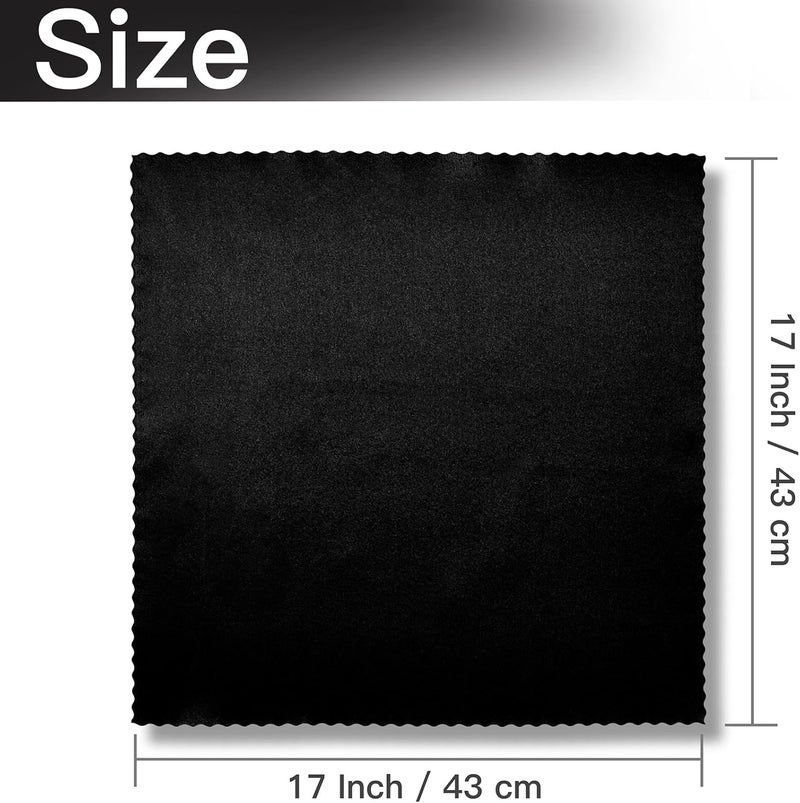 VACVELT 100 Pack Black Satin Napkins, 17x17 Inch Scalloped Elegant Square Dinner Napkins for Wedding, Restaurant, Banquet, Graduation Party - Image 5