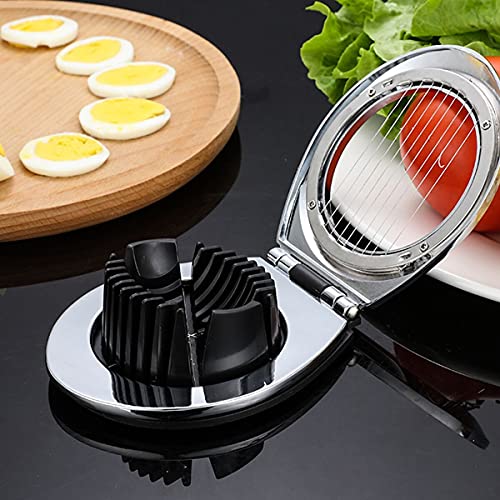 SWETON 3 in 1 Egg Slicer, Egg Cutter Egg dicer for Boiled Eggs -Stainless Steel Wire with 3 Slicing Styles - Image 5