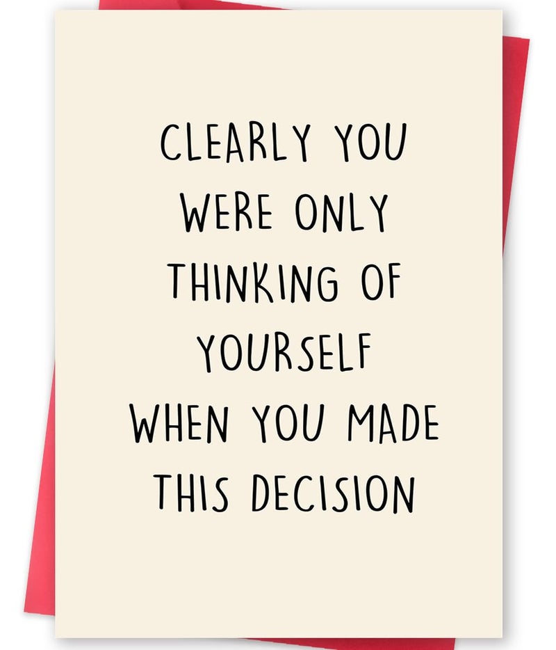 Mqmryeto Funny Going Away Card For Coworker Boss  New Job Card For Him Her  Happy Farewell Leaving Cards For Men Women  Gift Idea For Colleague When You Made This Decision - Image 1