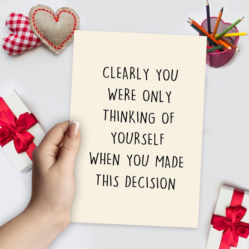 Mqmryeto Funny Going Away Card For Coworker Boss  New Job Card For Him Her  Happy Farewell Leaving Cards For Men Women  Gift Idea For Colleague When You Made This Decision - Image 5