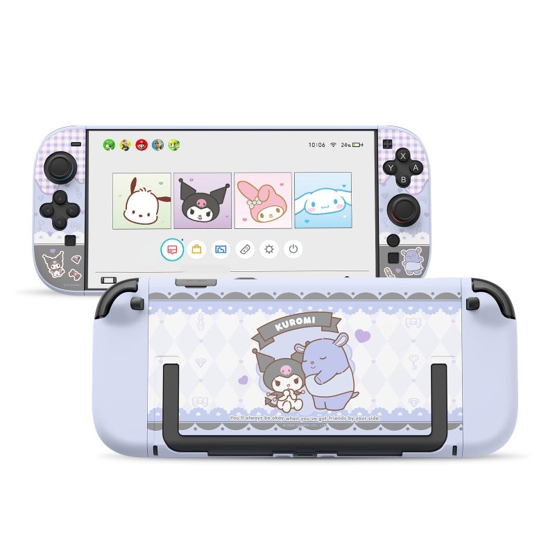 Kuitmor Dockable PC Protective Case Compatible with Switch 2 Model 2025, All-Round Protection Hard Protective Shell for Switch 2 2025 Accessories (Kuromi) - Image 1