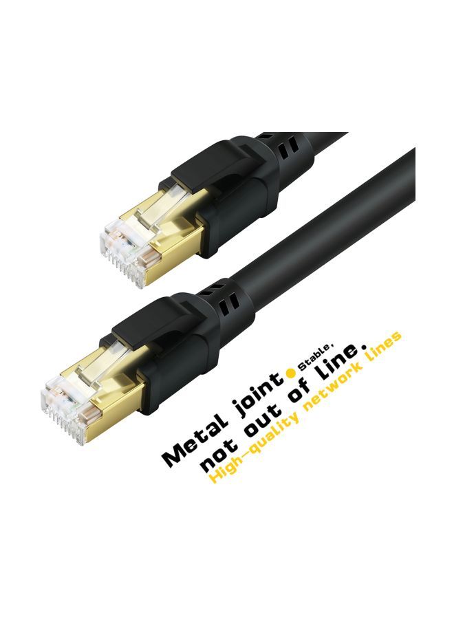 NIBEMINENT Premium Ethernet CAT8 Copper Network Cable black - Image 2