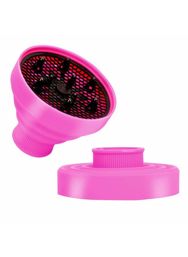 WAJIAYON Universal Collapsible Hair Dryer Diffuser Attachment- Salon Grade Tool,Lightweight Foldable Portable Travel Folding Design Fit Most of Blow Dryers-PinkPink - Image 1