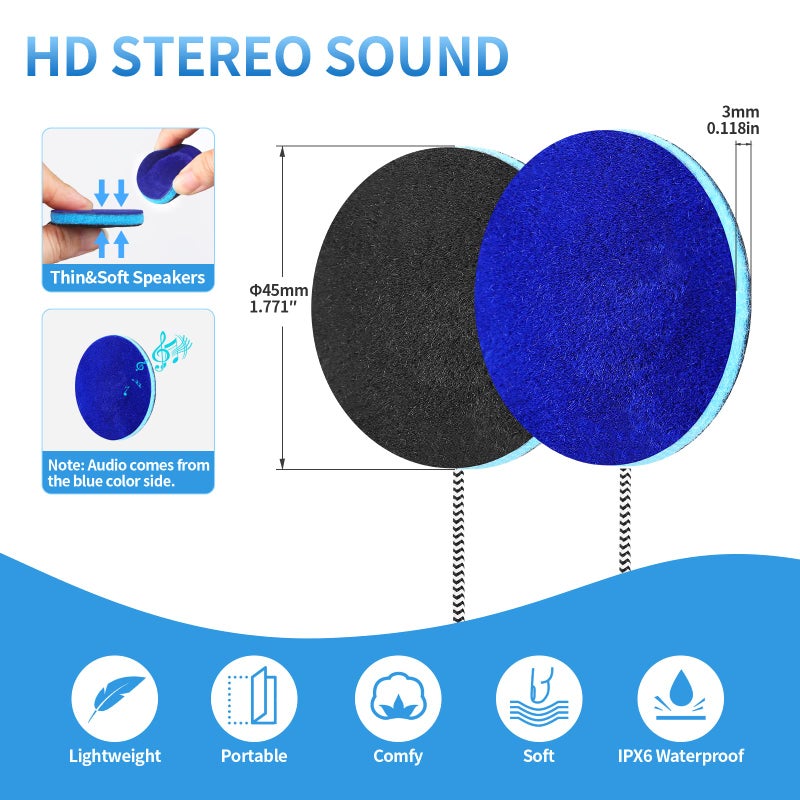 MMUSS Sleep Ultra Thin Pillow Speakers with Stereo for Sleep Headphones. Headband Headphone Replacement (Straight TypeC) - Image 2
