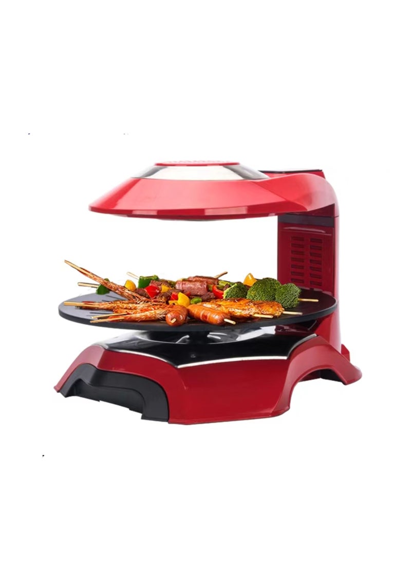 Generic - Automatic Rotating 1400w Grill Nonstick Infrared Roaster Indoor Korean Bbq Smokeless Electric Grill - Image 1
