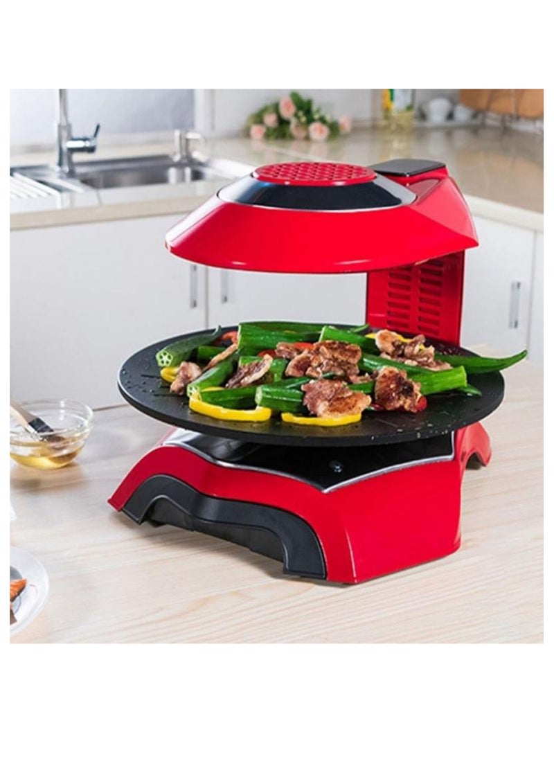 Generic - Automatic Rotating 1400w Grill Nonstick Infrared Roaster Indoor Korean Bbq Smokeless Electric Grill - Image 1