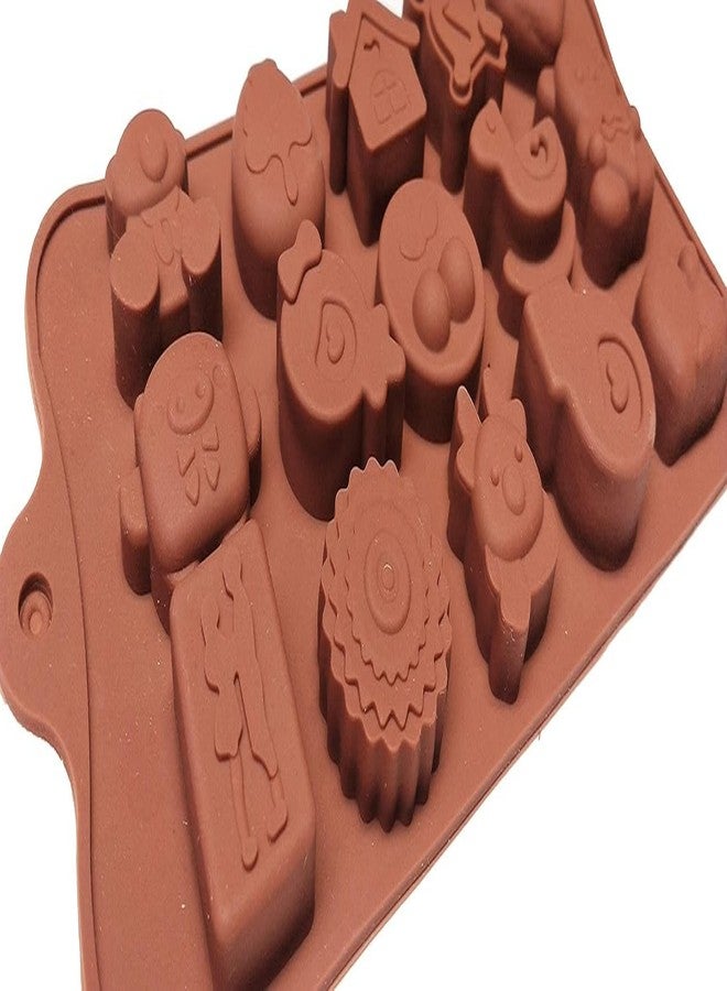 BRIGST Silicone Mold for Chocolate,Cake,Jelly,Pudding,Handmade Soap,Round Shap, Non Stick,Bpa Free Lolipop Mold,Soup Making,Candy Mold 3D Fondant Christmas Theme Shape (Chess Cake Mold) - Image 3