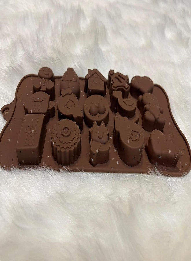 BRIGST Silicone Mold for Chocolate,Cake,Jelly,Pudding,Handmade Soap,Round Shap, Non Stick,Bpa Free Lolipop Mold,Soup Making,Candy Mold 3D Fondant Christmas Theme Shape (Chess Cake Mold) - Image 4