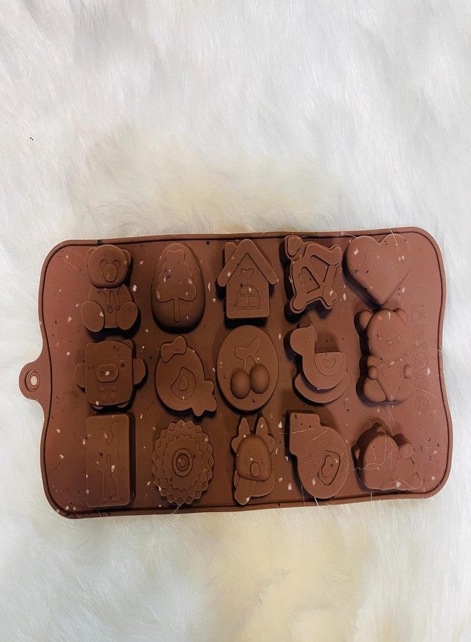 BRIGST Silicone Mold for Chocolate,Cake,Jelly,Pudding,Handmade Soap,Round Shap, Non Stick,Bpa Free Lolipop Mold,Soup Making,Candy Mold 3D Fondant Christmas Theme Shape (Chess Cake Mold) - Image 5