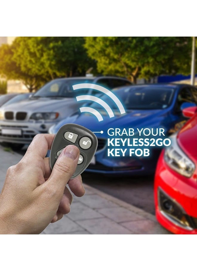 Keyless2Go - Replacement for New Keyless Entry 4 Button Remote Car Key Fob for Select DeVille Eldorado Seville That Use FCC ID KOBUT1BT 25656444 25656445 (2 Pack) - Image 1