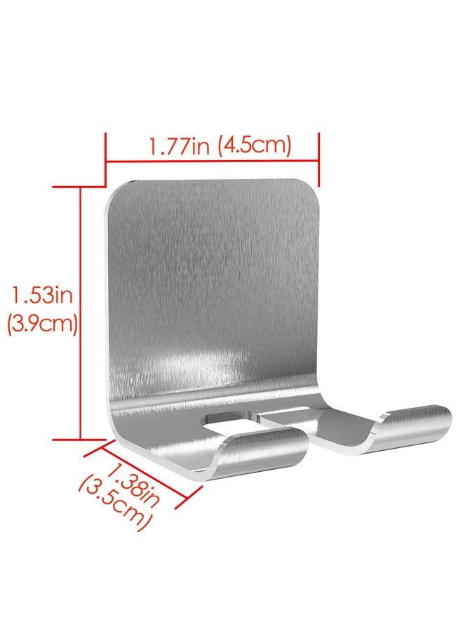 Linkidea 8 Packs Wall Mount Shower Razor Holder Self Adhesive Shaver Hooks Stainless Steel Sticky Hanger Compatible With Vikings Merkur Double Edge Safety Razor(Silver) - Image 4