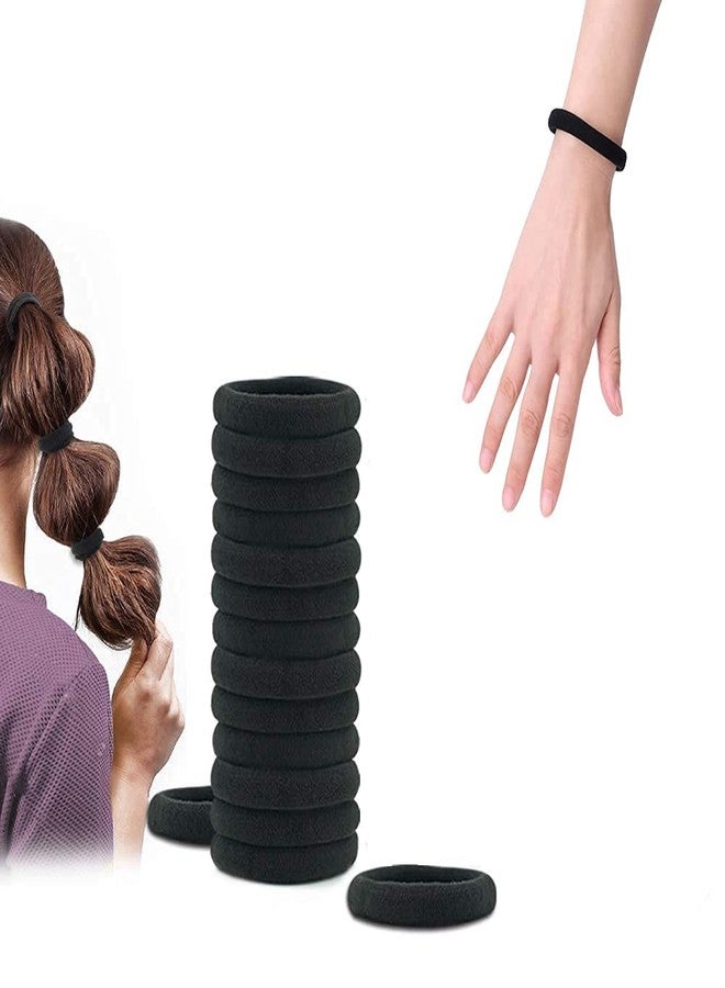 DIAN Pack of 12 Black Hair Rubber Bands, Ponytail Holders, Hair Tie, Hair Bow, Hair Accessories for Women, Teens and Girl - Image 4