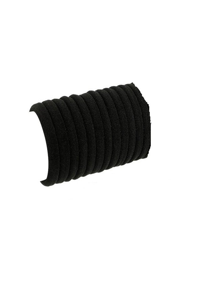 DIAN Pack of 12 Black Hair Rubber Bands, Ponytail Holders, Hair Tie, Hair Bow, Hair Accessories for Women, Teens and Girl - Image 1