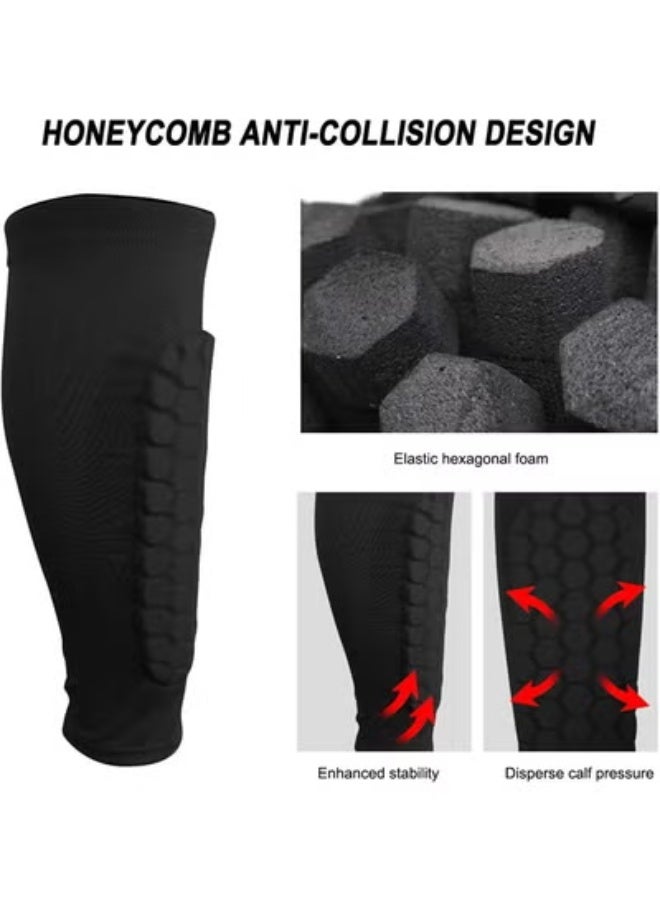 HOMESTAR Soccer Shin Guards, Shin Pads with Foam for Kids, Youth, Adult, Child Protective Gear, Black - Image 2