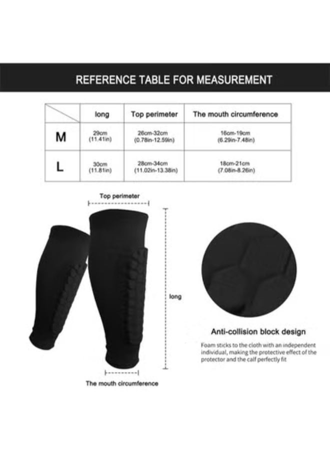 HOMESTAR Soccer Shin Guards, Shin Pads with Foam for Kids, Youth, Adult, Child Protective Gear, Black - Image 4