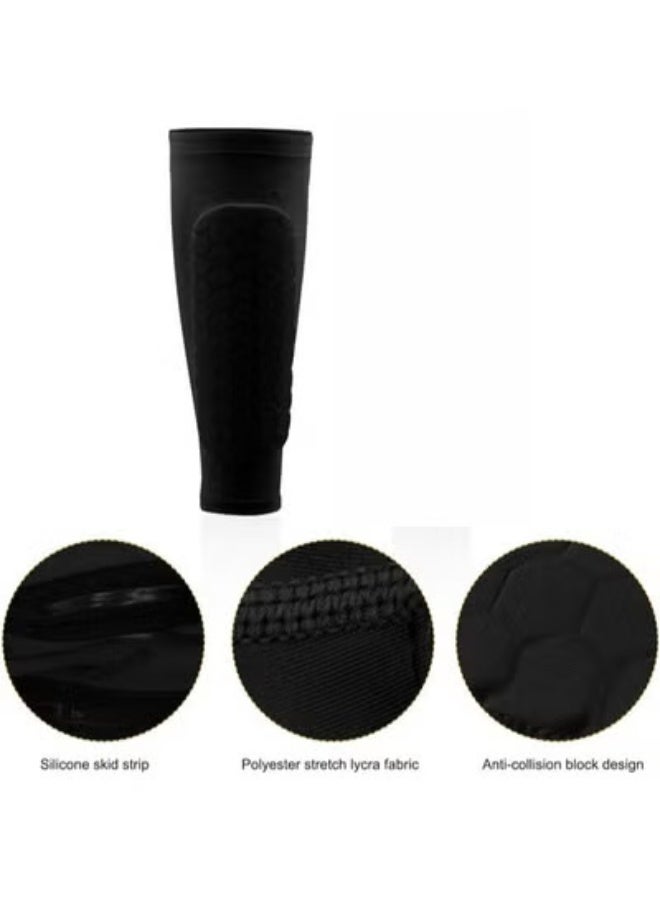 HOMESTAR Soccer Shin Guards, Shin Pads with Foam for Kids, Youth, Adult, Child Protective Gear, Black - Image 3