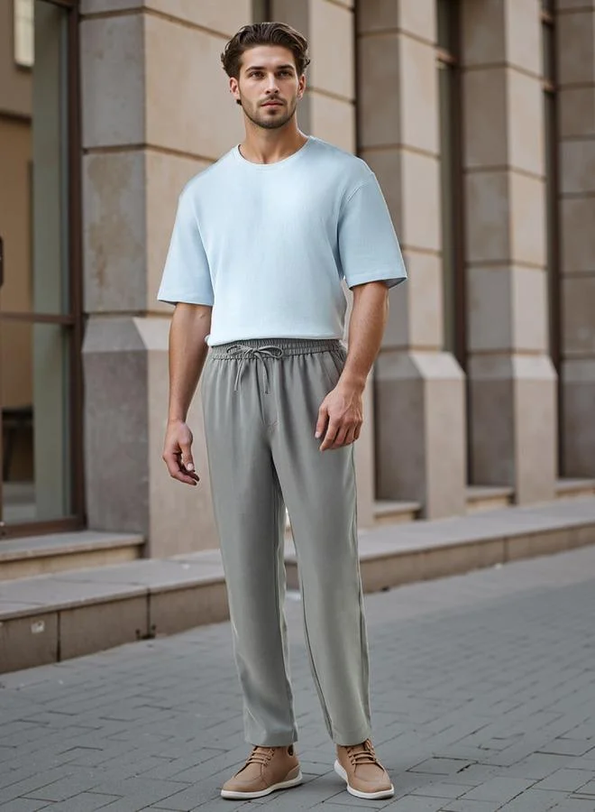 Iconic Iconic Textured Crew Neck T-shirt