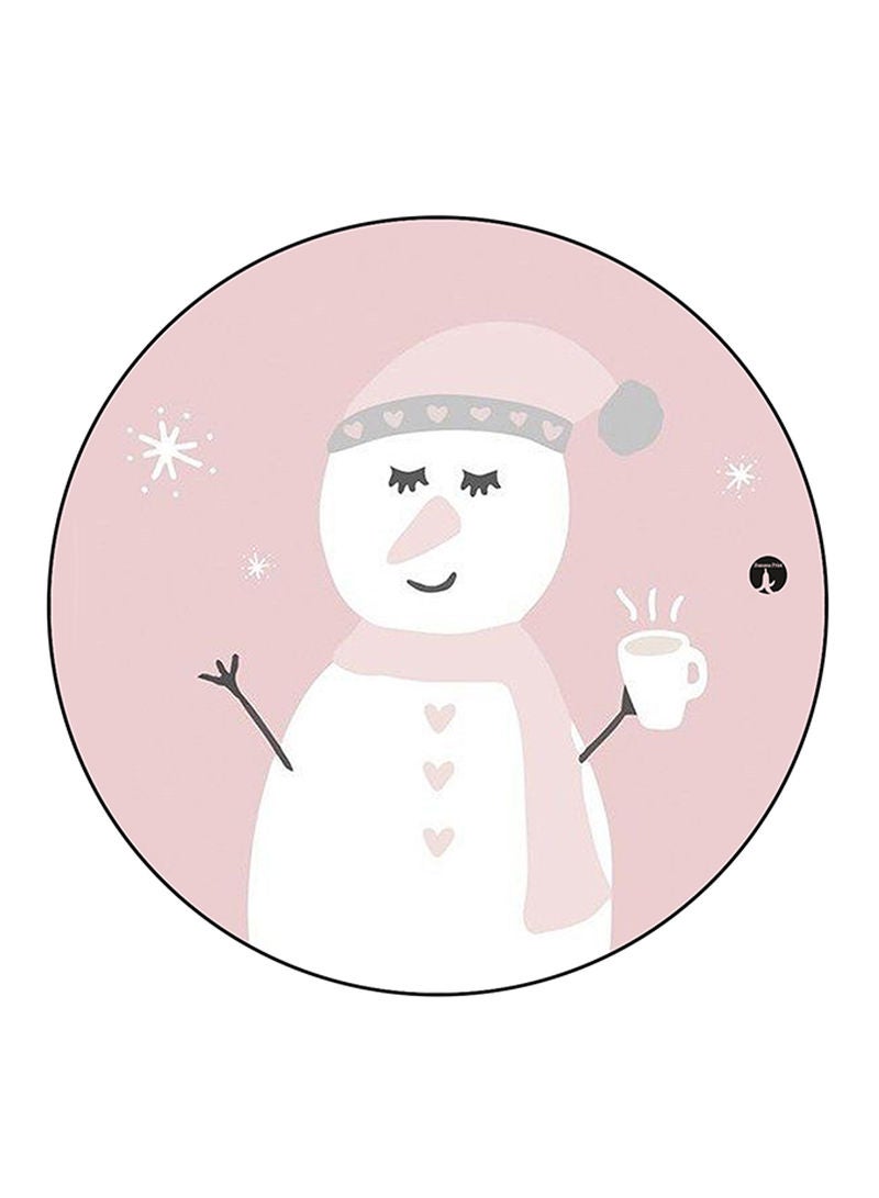 Snow Man Printed Mouse Pad  Multicolour