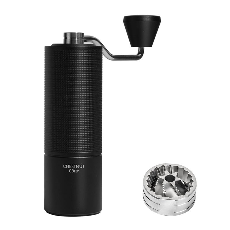 TIMEMORE Chestnut C3 ESP Manual Coffee Grinder, Stainless Steel S2C Portable Conical Burr Hand Coffee Grinder, Adjustable Grind Setting for Espresso to French Press - Black - Image 1